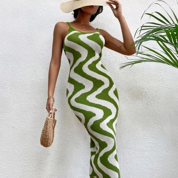 Wave Pattern Sweater Dress - Picture 5 of 5